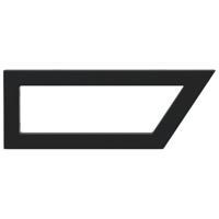 Wandbeugels voor wasbak 2 st trapezium staal zwart - thumbnail