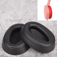 2 stuks voor Sony MDR-100ABN WI-H900N oortelefoon kussen cover earmuffs vervangende oorkussens met mesh (zwart) - thumbnail
