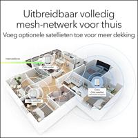 NETGEAR Orbi Tri-band Mesh WiFi 6-systeem (RBK852) – Router met 1 satelliet-extender | Dekking tot 350 m² en meer dan 100 apparaten | AX6000 (tot 6 Gbps) - thumbnail