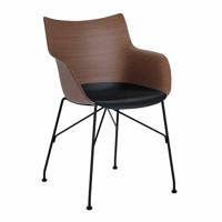 Kartell Q/Wood eetkamerstoel beuken Donkerbruin/Zwart - thumbnail