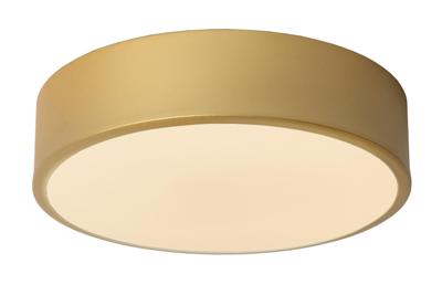 Lucide UNAR - Plafonnière - Ø 20 cm - LED 3 StepDim - 1x12W 2700K - Mat Goud / Messing