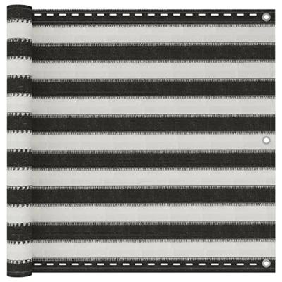 VidaXL Balkonscherm 90x300 cm hdpe antracietkleurig en wit VidaXL Balkonscherm 90x300 cm hdpe antracietkleurig en wit