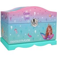 Top Model sieradendoos Mermaid 18,5 x 13,5 cm karton blauw - thumbnail
