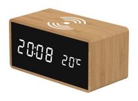 FlinQ Bamboe Draadloze QI Wekker - Digitale wekker - thumbnail