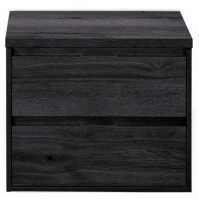 Porto Badmeubelset 70 cm - Black Oak - Wastafelbovenblad Black Oak