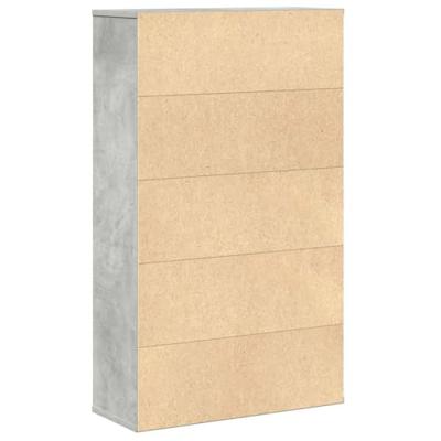 Boekenkast 60x24x101,5 cm bewerkt hout betongrijs
