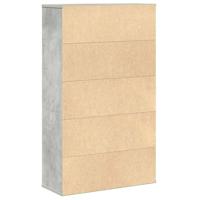 Boekenkast 60x24x101,5 cm bewerkt hout betongrijs - thumbnail