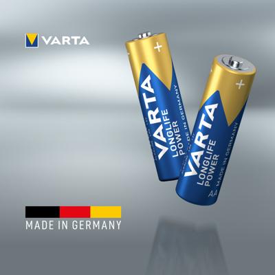 Setje van 4 x AA Varta alkaline batterijen - LongLife Power - 4906