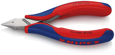 Knipex Elektronica-Zijsnijtang | 115 mm Lengte | Meer-Componentengrepen - 77 72 115 SB