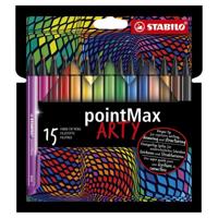 STABILO pointMax, hardtip fineliner 0.8 mm, ARTY etui met 18 nieuwe kleuren - thumbnail