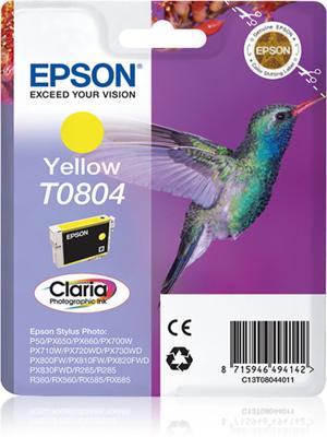 Epson Singlepack Yellow T0804 Claria Photographic Ink Epson Singlepack Yellow T0804 Claria Photographic Ink