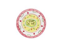 C'est la vie gebaksbord 17cm geel 6st - thumbnail