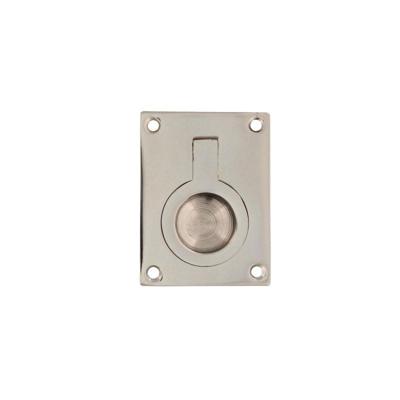 Intersteel Luikring rechthoekig 41x31mm - nikkel glans