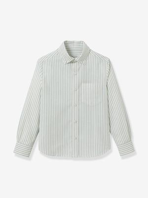Lang gestreept overhemd groen Lang gestreept overhemd groen