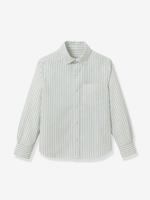 Lang gestreept overhemd groen - thumbnail