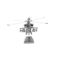 Eureka metal earth ah-64 apache zilver editie - thumbnail