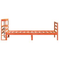 Bedframe zonder matras massief grenenhout wasbruin 180x200 cm - thumbnail