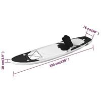 Stand Up Paddleboardset opblaasbaar 330x76x10 cm zwart - thumbnail