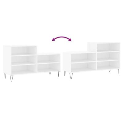 VidaXL Schoenenkast 102x36x60 cm bewerkt hout wit