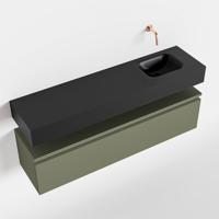 MONDIAZ ANDOR 120cm toiletmeubel army. LEX 120cm wastafel urban rechts geen kraangat - thumbnail