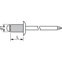 GESIPA Blind rivet5x10 k14 a-leg m.gr.setzkoepfen - thumbnail