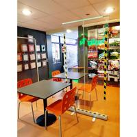 Hygiënescherm Djois oprolbaar 2x1m transparant - thumbnail