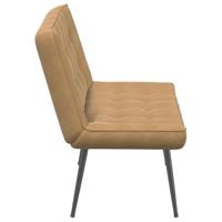 Bankje 110x74x84 cm fluweel bruin - thumbnail