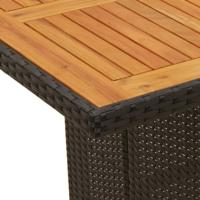 7-delige Tuinset met kussens poly rattan zwart - thumbnail