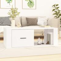 Salontafel 100x50,5x35 cm bewerkt hout wit - thumbnail