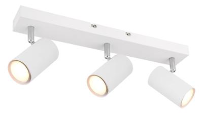 Plafondspot mat wit 3 kappen met GU10 fittingen Robby