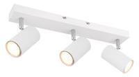 Plafondspot mat wit 3 kappen met GU10 fittingen Robby - thumbnail