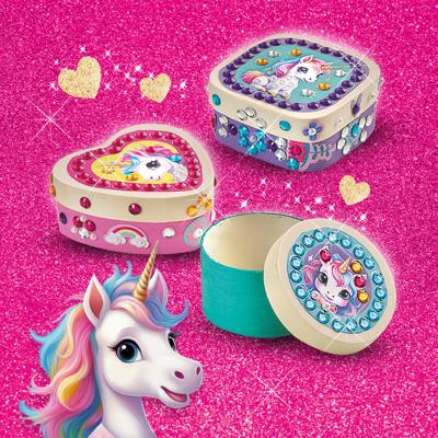 SES unicorn diamond painting houten sieradendoosjes