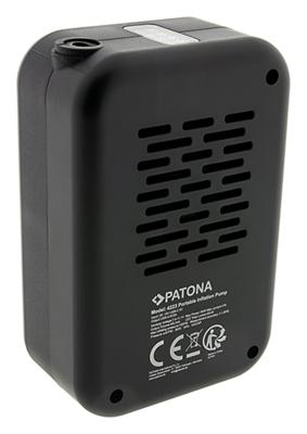 PATONA Elektrische bandenspomp 10,3 bar / 150 PSI Powerbank en LED-lamp Zwart - thumbnail