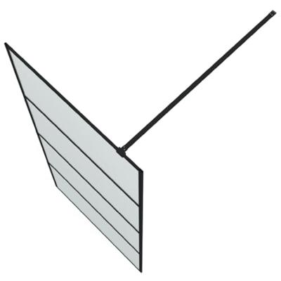 Inloopdouchewand 90x195 cm mat ESG-glas zwart - thumbnail