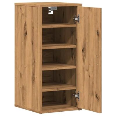 VidaXL Schoenenkast 32x35x70 cm bewerkt hout artisanaal eikenkleur