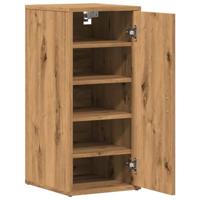 VidaXL Schoenenkast 32x35x70 cm bewerkt hout artisanaal eikenkleur - thumbnail