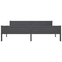 Bedframe massief grenenhout grijs 200x200 cm - thumbnail