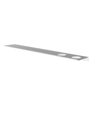 Hotbath &MORE Planchet - 80cm - inclusief bevestigings rails - 2 uitsparingen - voor zeepdispenser of beker - Mat wit SH080H2WH