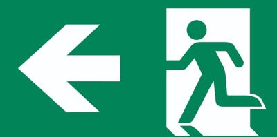 Kent Pictogram-C man pijl Links Sticker