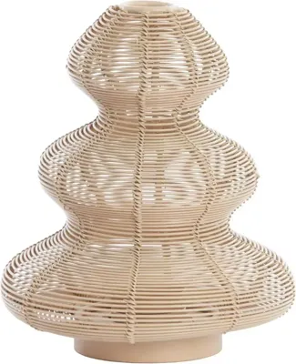 Light & Living windlicht metaal christmas tree 16x19cm crème