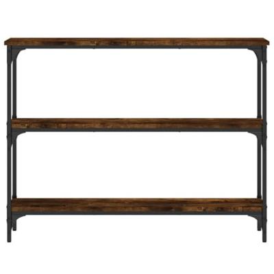 Wandtafel 100x22,5x75 cm bewerkt hout gerookt eikenkleurig