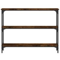 Wandtafel 100x22,5x75 cm bewerkt hout gerookt eikenkleurig - thumbnail