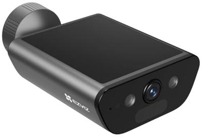 EZVIZ EB5 4K zonne-beveiligingscamera buiten draadloos 2-in-1 ingebouwd zonnepaneel, kleur nachtzicht, menselijke detectie, voertuigdetectie, tweerichtingsaudio, weerbestendig, Alexa-compatibel, zwart