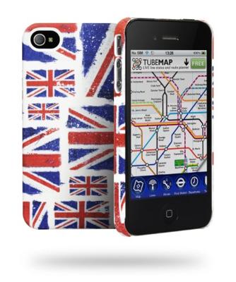 Cygnett Great Britain Union Jack beschermhoes voor iPhone 4S met schermbescherming