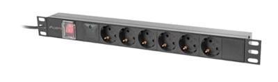 Lanberg PDU-06F-0200-BK energiedistributie 6 AC-uitgang(en) 1U Zwart Lanberg PDU-06F-0200-BK energiedistributie 6 AC-uitgang(en) 1U Zwart