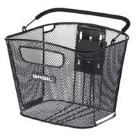 Basil Bold front kf met kf handlebar holder - fietsmand - voorop - zwart - thumbnail