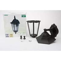Smartwares Wandleuchte Classico Aluminium/Glas/schwarz 10.009.09 Buitenlamp (wand) E27 Zwart - thumbnail