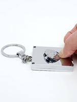 Deknudt Fotosleutelhanger met jeton voor winkelkar in zilverkleur S59NC1 - thumbnail