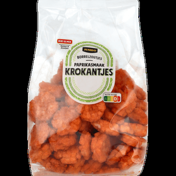 Jumbo Borrelzoutjes Paprikasmaak Krokantjes 150 g Jumbo Borrelzoutjes Paprikasmaak Krokantjes 150 g