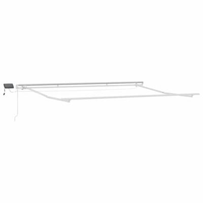 Luifel handmatig uittrekbaar en LED 450x300 cm antraciet en wit